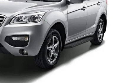 Порог-площадка "Premium-Black" A160ALB + комплект крепежа, RIVAL, Lifan X60 2012-2016