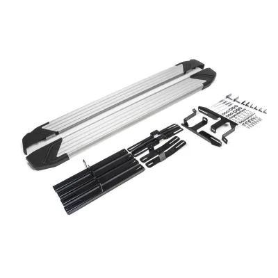 Порог-площадка "Silver" F160AL + комплект крепежа, RIVAL, Lifan X60 2012-2016