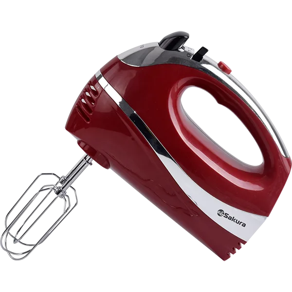 Миксер электрический SA-6309RC 300Вт красный/хром