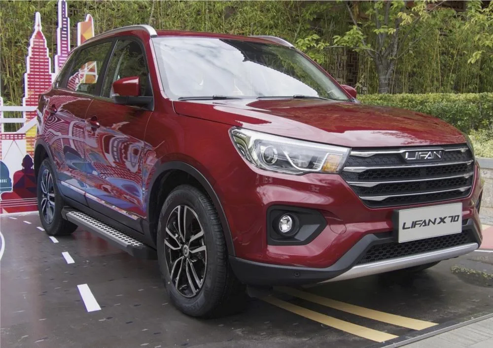 Порог-площадка "Bmw-Style" D173AL + комплект крепежа, RIVAL, Lifan X70 2018-
