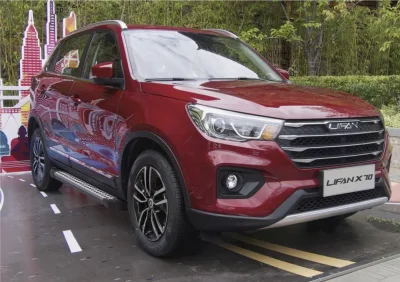 Порог-площадка "Bmw-Style" D173AL + комплект крепежа, RIVAL, Lifan X70 2018-