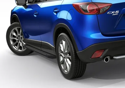 Порог-площадка "Black" F173ALB + комплект крепежа, RIVAL, Mazda CX-5 2011-2015-2017