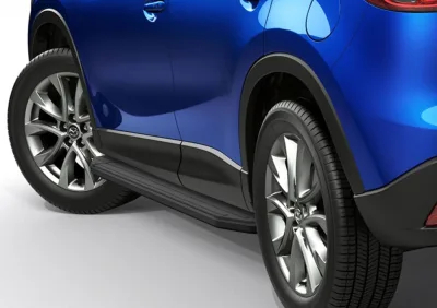 Порог-площадка "Premium-Black" A173ALB + комплект крепежа, RIVAL, Mazda CX-5 2011-2015-2017
