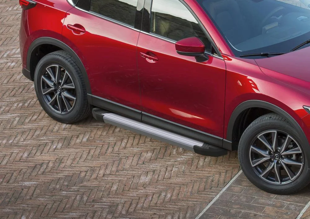 Порог-площадка "Silver" F173AL + комплект крепежа, RIVAL, Mazda CX-5 2017-