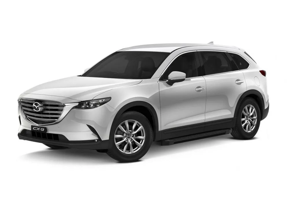 Порог-площадка "Black" F193ALB + комплект крепежа, Mazda CX-9 2017-