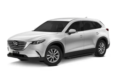 Порог-площадка "Black" F193ALB + комплект крепежа, Mazda CX-9 2017-