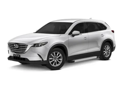 Порог-площадка "Silver" F193AL + комплект крепежа, Mazda CX-9 2017-