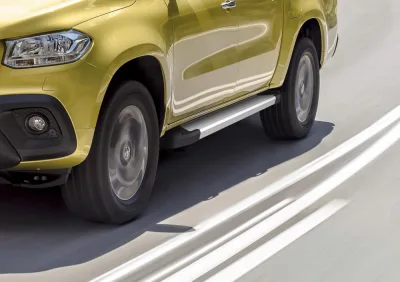 Порог-площадка "Silver" F193AL + комплект крепежа, Mercedes-Benz X-Class 2017-