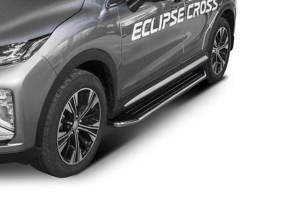 Порог-площадка "Premium" A180ALP + комплект крепежа, RIVAL, Mitsubishi Eclipse Cross 2018-
