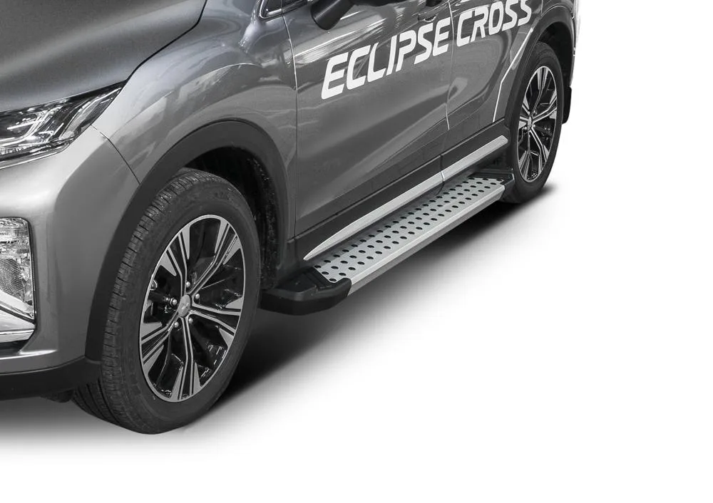 Порог-площадка "Bmw-Style" D180AL + комплект крепежа, RIVAL, Mitsubishi Eclipse Cross 2018-