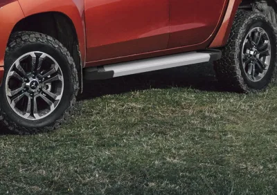 Порог-площадка "Silver" F193AL + комплект крепежа, RIVAL, Mitsubishi L200 2006-2015-2019-