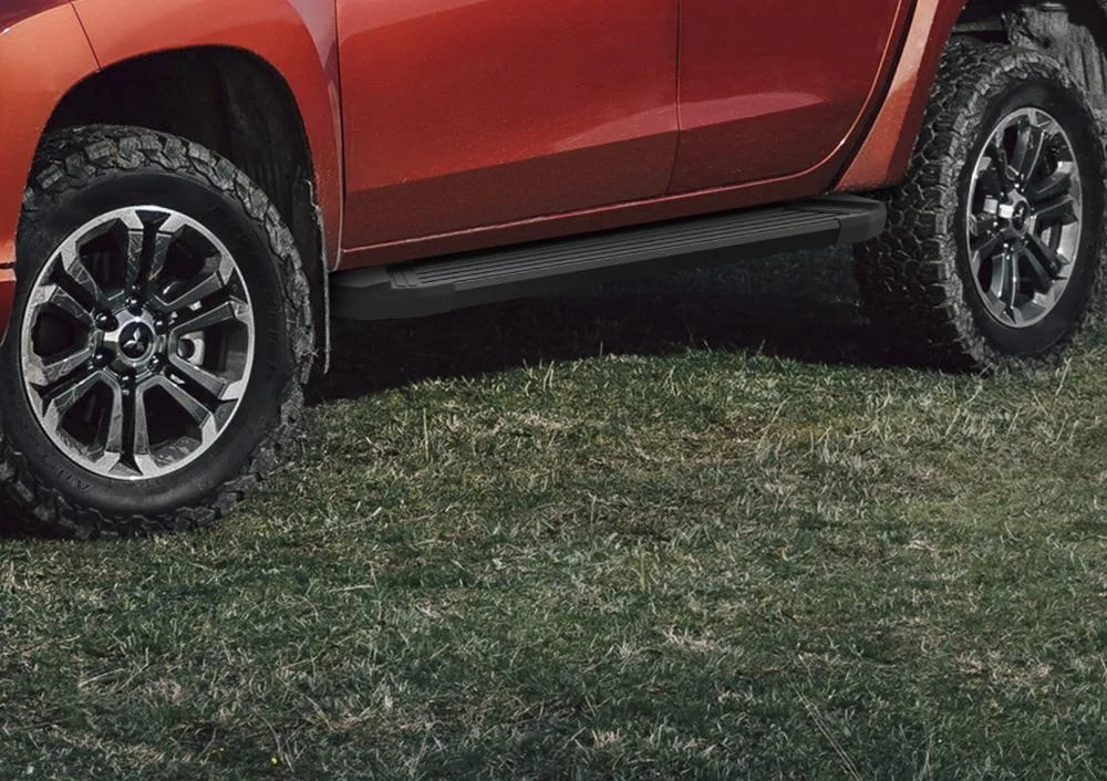 Порог-площадка "Black" F193ALB + комплект крепежа, RIVAL, Mitsubishi L200 2006-2015-2019-