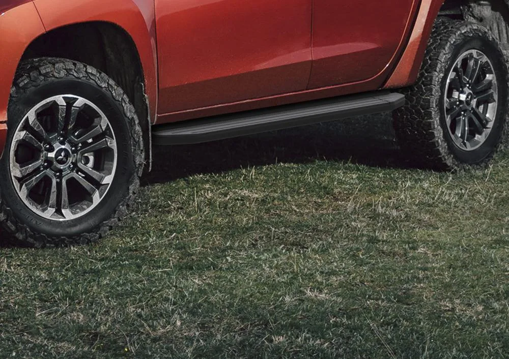 Порог-площадка "Premium-Black" A193ALB + комплект крепежа, RIVAL, Mitsubishi L200 2006-2015-2019-