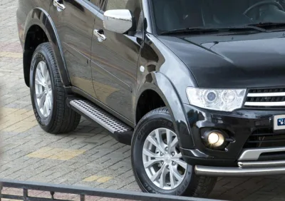 Порог-площадка "Bmw-Style" D173AL + комплект крепежа, RIVAL, Mitsubishi Pajero Sport 2008-2013-2016