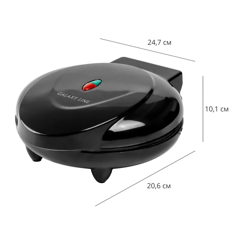 Вафельница электрическая Galaxy GL2951 ЧЕРНАЯ (1200Вт)