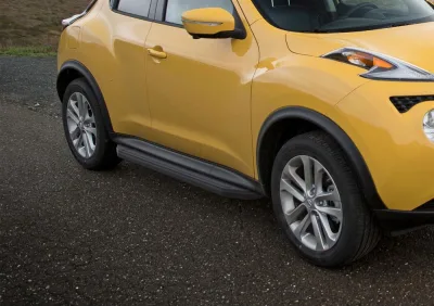 Порог-площадка "Premium-Black" A173ALB + комплект крепежа, RIVAL, Nissan Juke 2010-2014-2016, FWD
