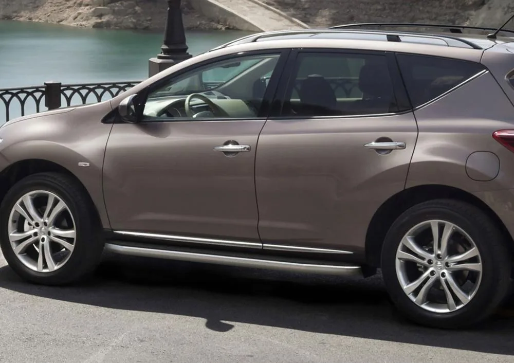 Порог-площадка "Premium" A173ALP + комплект крепежа, RIVAL, Nissan Murano 2009-2016