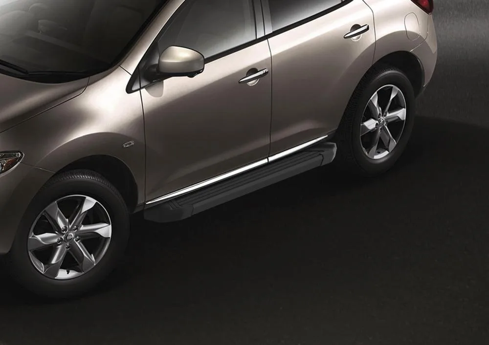 Порог-площадка "Black" F173ALB + комплект крепежа, RIVAL, Nissan Murano 2009-2016