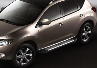 Порог-площадка "Bmw-Style" D173AL + комплект крепежа, RIVAL, Nissan Murano 2009-2016