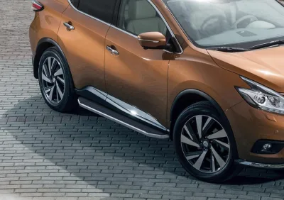 Порог-площадка "Premium" A180ALP + комплект крепежа, RIVAL, Nissan Murano 2016-