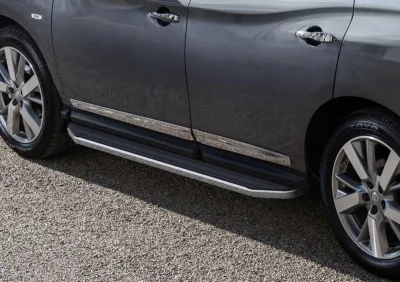 Порог-площадка "Premium" A193ALP + комплект крепежа, RIVAL, Nissan Pathfinder 2014-2017