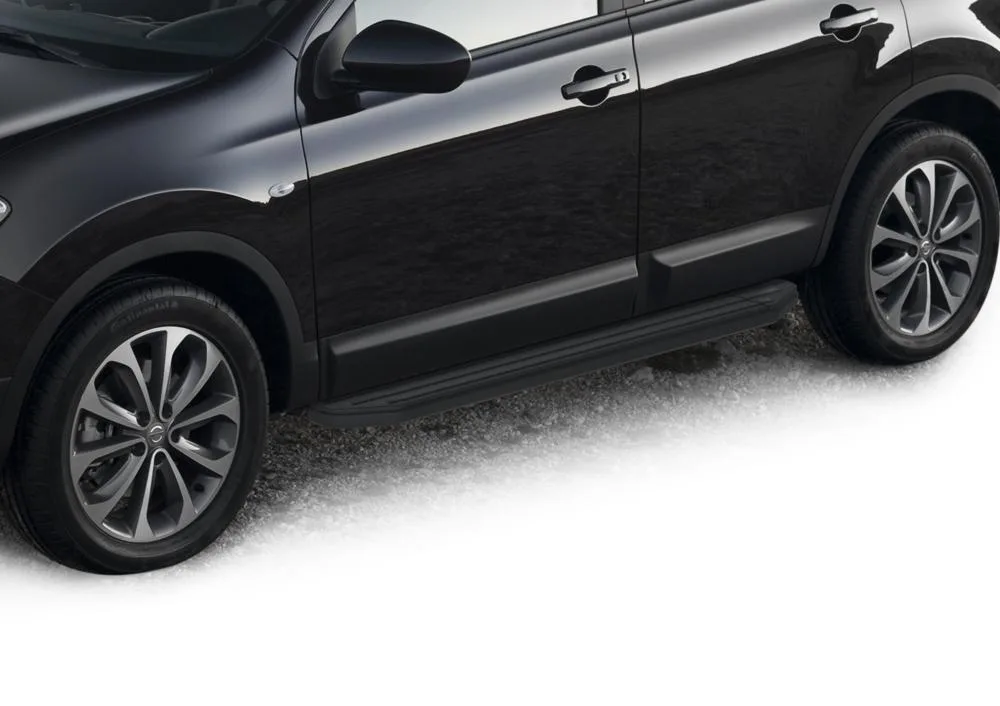 Порог-площадка "Premium-Black" A173ALB + комплект крепежа, RIVAL, Nissan X-Trail 2007-2011-2015