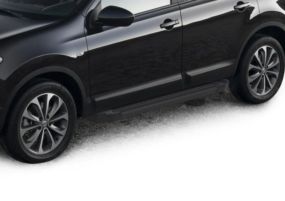 Порог-площадка "Black" F173ALB + комплект крепежа, RIVAL, Nissan X-Trail 2007-2011-2015/Nissan Qashqai 2007-