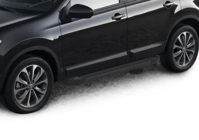 Порог-площадка "Black" F173ALB + комплект крепежа, RIVAL, Nissan X-Trail 2007-2011-2015/Nissan Qashqai 2007-