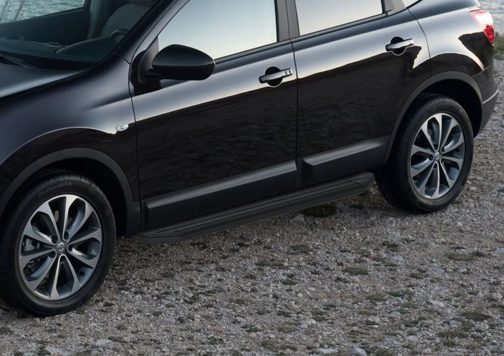 Порог-площадка "Premium-Black" A173ALB + комплект крепежа, RIVAL, Nissan Qashqai 2013-/Nissan X-Trail 2014-