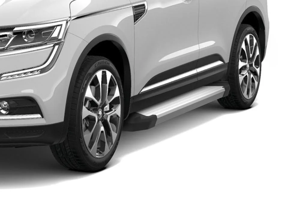 Порог-площадка "Silver" F173AL + комплект крепежа, RIVAL, Nissan X-Trail 2013-2018-/Nissan Qashqai 2013-/ Koleos 2017-