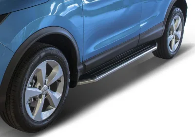 Порог-площадка "Premium" A173ALP + комплект крепежа, RIVAL, Nissan X-Trail 2013-2018-/Nissan Qashqai 2013-/ Koleos 2017-
