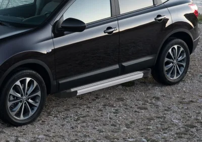 Порог-площадка "Silver" F173AL + комплект крепежа, RIVAL, Nissan Qashqai 2013-/Nissan X-Trail 2015-