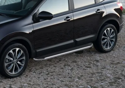Порог-площадка "Premium" A173ALP + комплект крепежа, RIVAL, Nissan Qashqai 2013-/Nissan X-Trail 2015