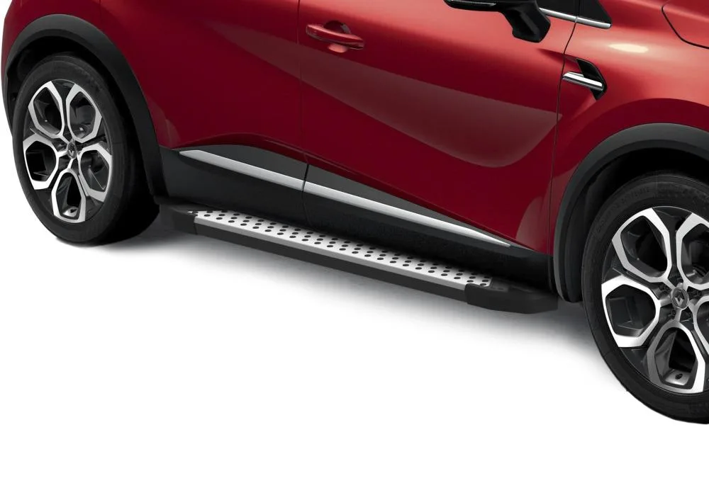 Порог-площадка "Bmw-Style" D173AL + комплект крепежа, RIVAL, Renault Duster 2011-2015-2021-/ Nissan Terrano 2014-/Renault Arkana 2019-/Renault Kaptur