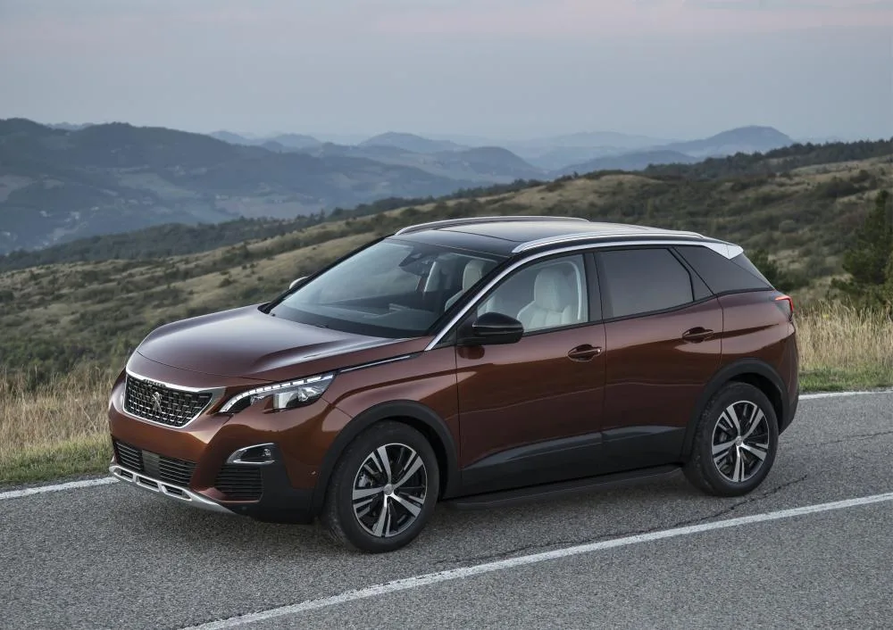 Порог-площадка "Premium-Black" A180ALB + комплект крепежа, RIVAL, Peugeot 3008 2017-