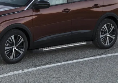 Порог-площадка "Bmw-Style" D180AL + комплект крепежа, RIVAL, Peugeot 3008 2017-