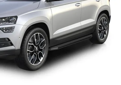 Порог-площадка "Premium" A180ALP + комплект крепежа, RIVAL, Skoda Kqroq 2020-, Volkswagen Taos 2021-
