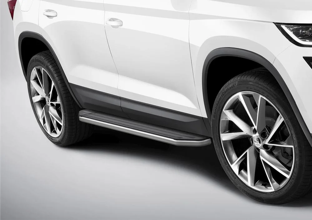 Порог-площадка "Premium" A180ALP + комплект крепежа, RIVAL, Skoda Kodiaq 2017-