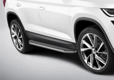 Порог-площадка "Premium" A180ALP + комплект крепежа, RIVAL, Skoda Kodiaq 2017-