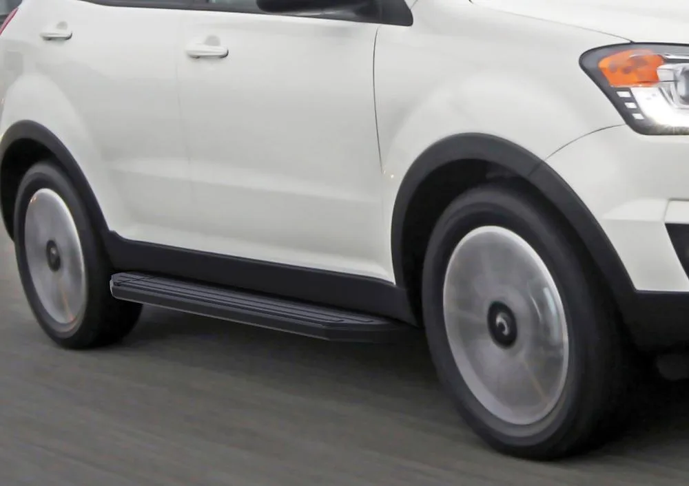 Порог-площадка "Premium-Black" A173ALB + комплект крепежа, RIVAL, Ssang Yong Actyon 2010-2013-2021