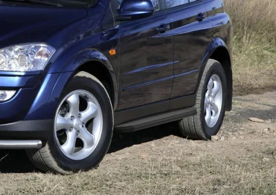 Порог-площадка "Premium-Black" A173ALB + комплект крепежа, RIVAL, Ssang Yong Kyron 2007-