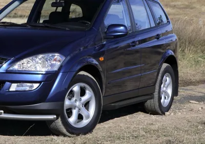 Порог-площадка "Black" F173ALB + комплект крепежа, RIVAL, Ssang Yong Kyron 2007-