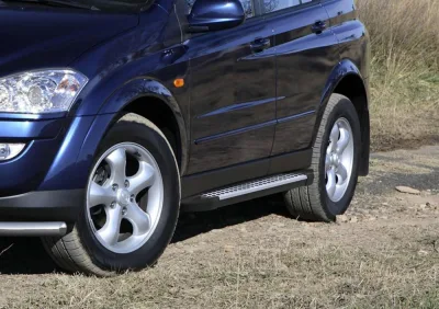 Порог-площадка "Bmw-Style" D173AL + комплект крепежа, RIVAL, Ssang Yong Kyron 2007-