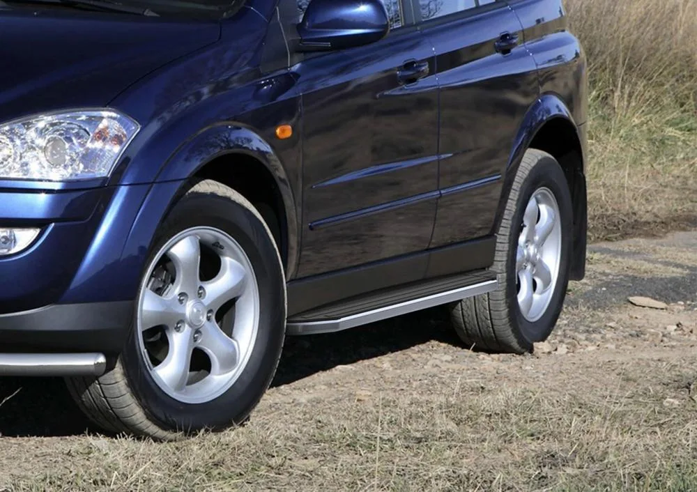 Порог-площадка "Premium" A173ALP + комплект крепежа, RIVAL, Ssang Yong Kyron 2007-
