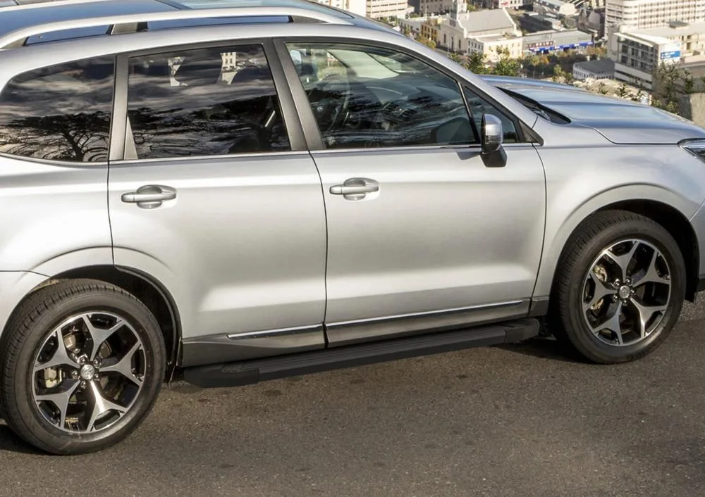 Порог-площадка "Black" F173ALB + комплект крепежа, RIVAL, Subaru Forester 2013-2015-