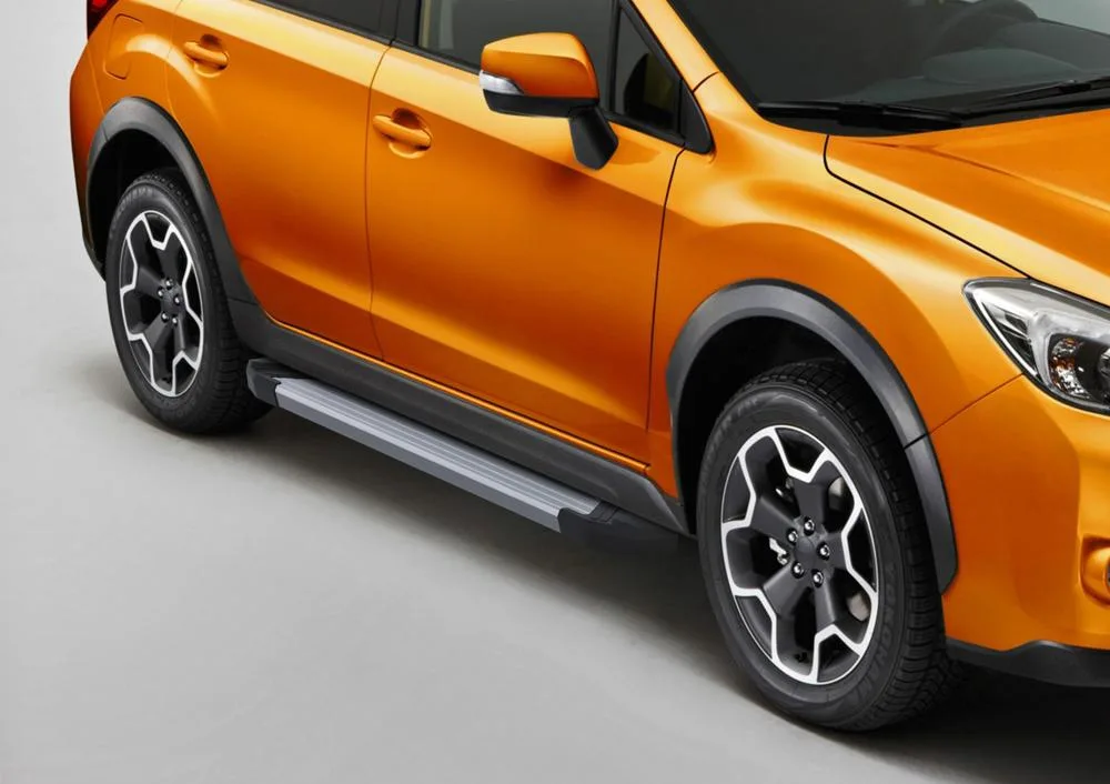 Порог-площадка "Silver" F173AL + комплект крепежа, RIVAL, Subaru XV 2011-2016