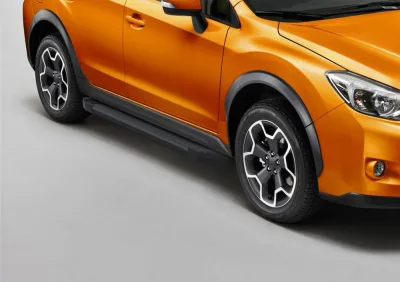 Порог-площадка "Black" F173ALB + комплект крепежа, RIVAL, Subaru XV 2011-2016