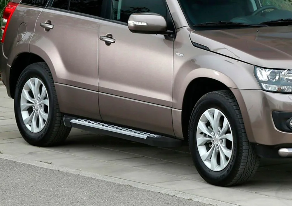 Порог-площадка "Bmw-Style" D173AL + комплект крепежа, RIVAL, Suzuki Grand Vitara 2005-2008-2012-2016