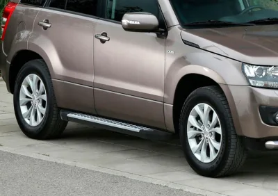 Порог-площадка "Bmw-Style" D173AL + комплект крепежа, RIVAL, Suzuki Grand Vitara 2005-2008-2012-2016