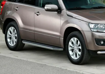 Порог-площадка "Premium" A173ALP + комплект крепежа, RIVAL, Suzuki Grand Vitara 2005-2008-2012-2016